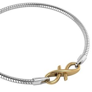 Sterling Silver Bracelet Gold Plated Lock 8 1/4 in